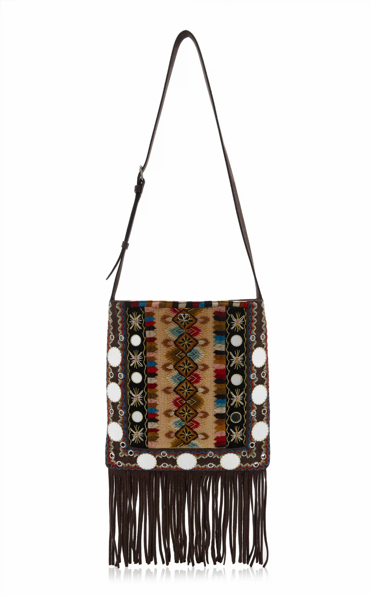 Embellished Fringed Crossbody Bag by Valentino Garavani
