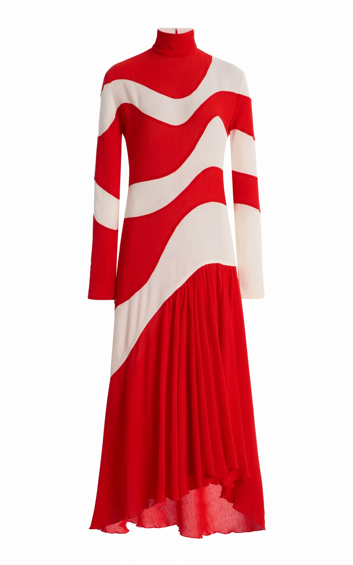 Cotton-Silk Crepe Midi Dress by Bottega Veneta