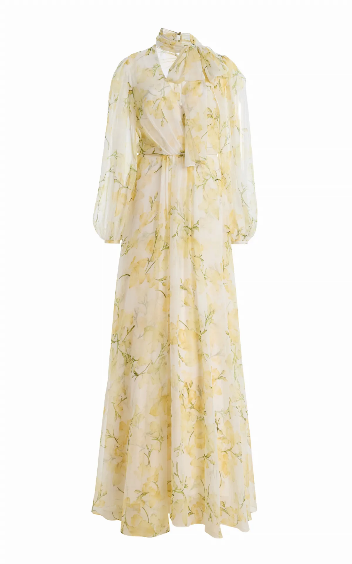 V-Neck Long Sleeve Gown by Monique Lhuillier