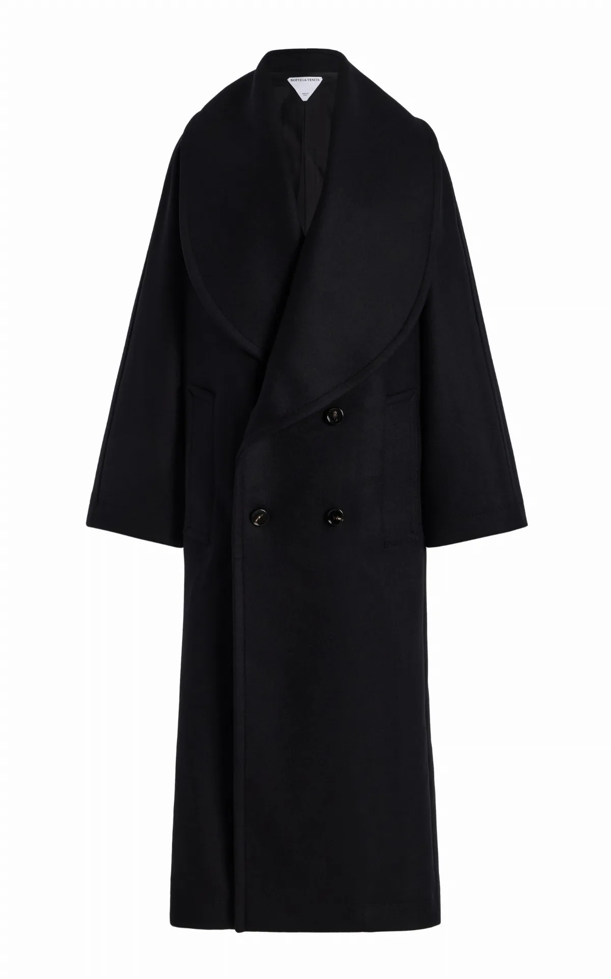 Stretch-Wool Felt Long Coat by Bottega Veneta