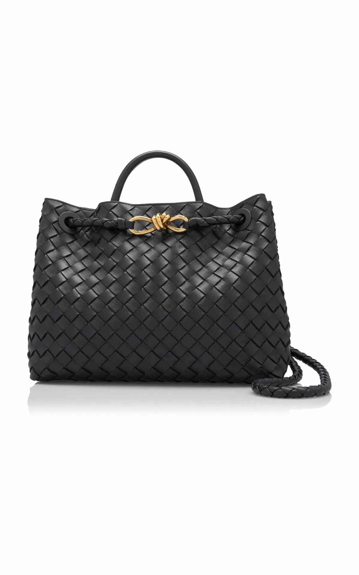 Medium Andiamo Intrecciato Leather Tote Bag by Bottega Veneta