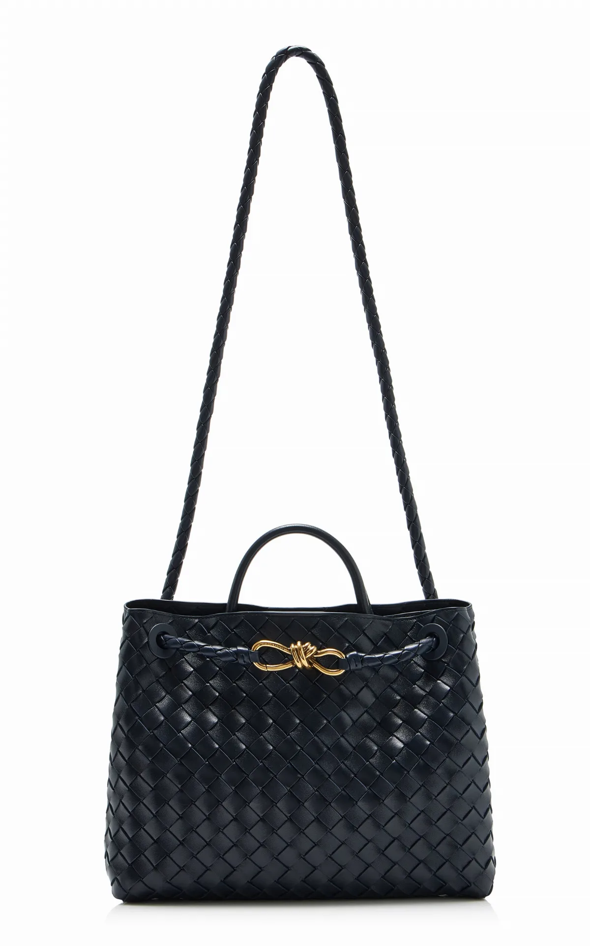 Andiamo Intrecciato 15 Leather Bag by Bottega Veneta