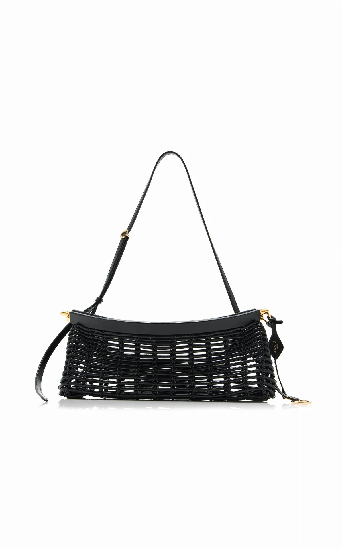 Le Click East/West Medium Braided Leather Bag by ALAÏA