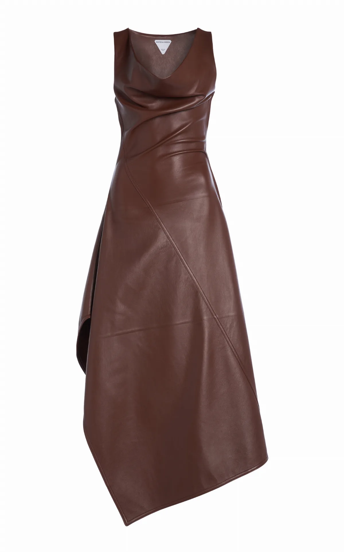 Asymmetric Leather Dress by Bottega Veneta