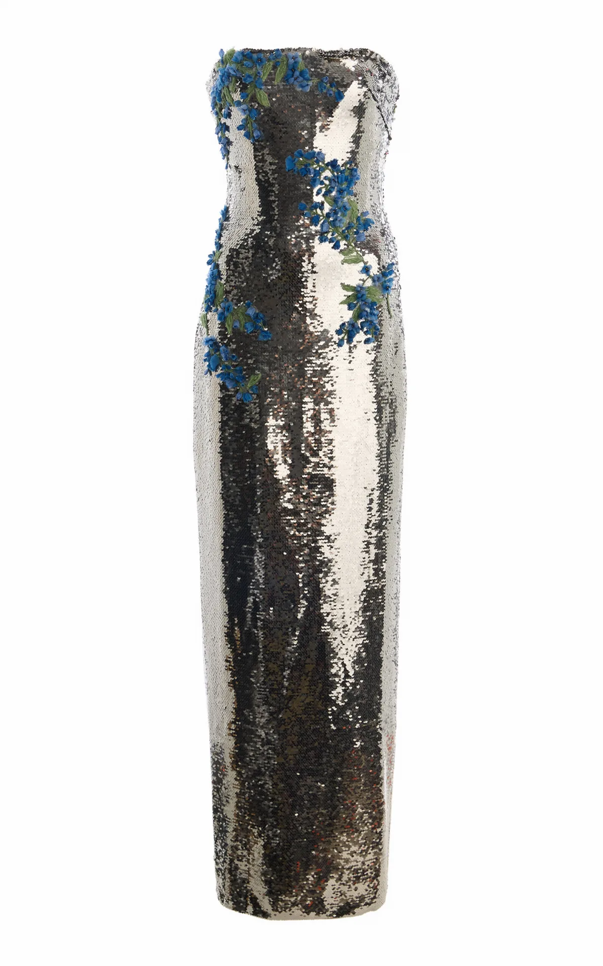 Strapless Sequined Gown by Monique Lhuillier