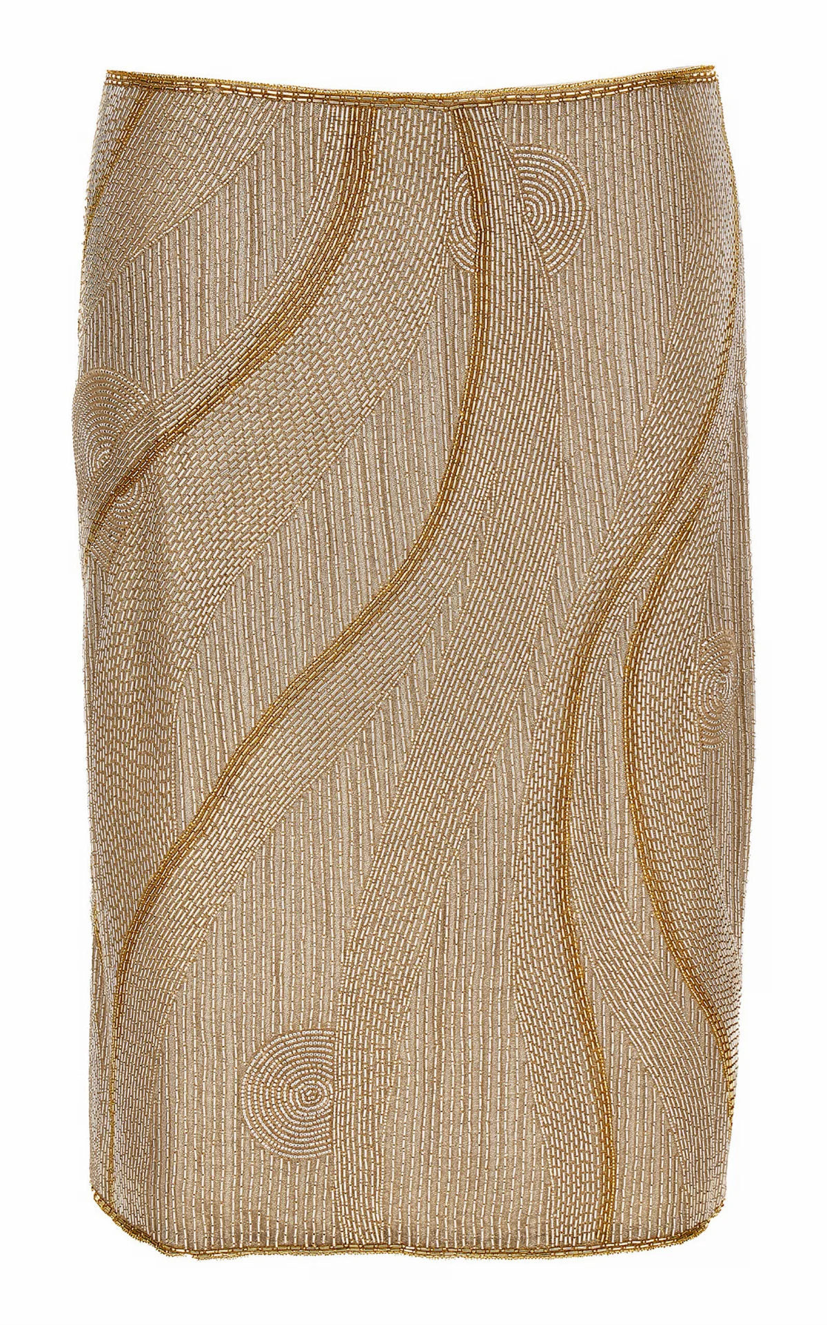 Metallic Silk-Blend Midi Skirt by Versace