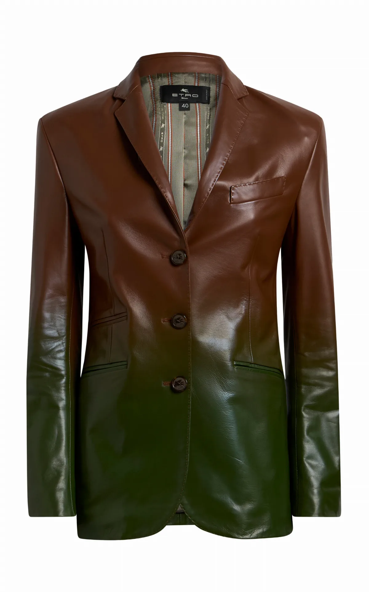 Ombré Leather Blazer by Etro