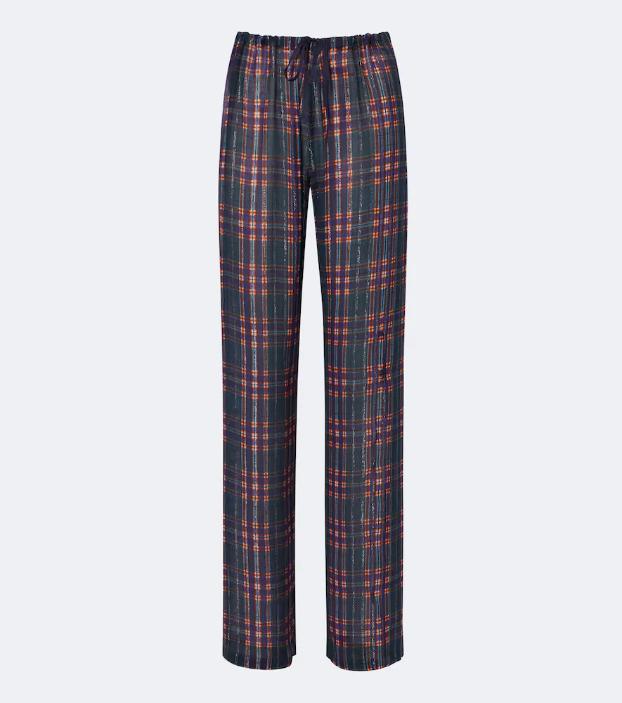 Pantalon Droit à Carreaux by Dries Van Noten