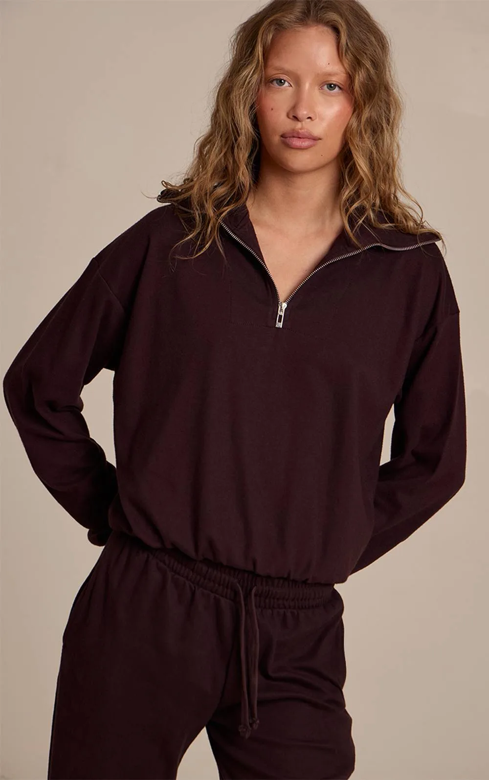 Quarter Zip Soft Touch Top by PrettyLittleThing