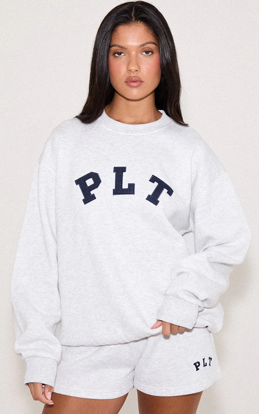 PLT Logo Sweat Shorts by PrettyLittleThing