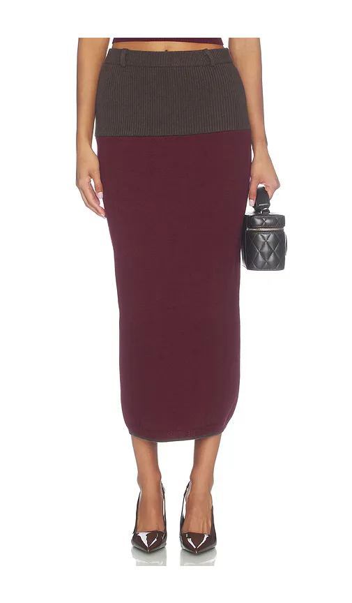 Colorblock Midi Skirt by MATTHEW BRUCH