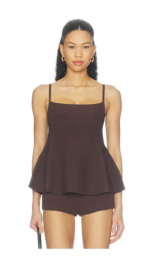 Peplum Instasculpt Rib Tank by DL1961