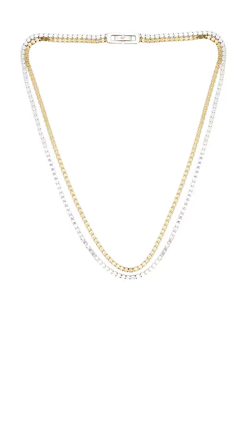Double Amalfi Chain Necklace in Two Tone by Jenny Bird