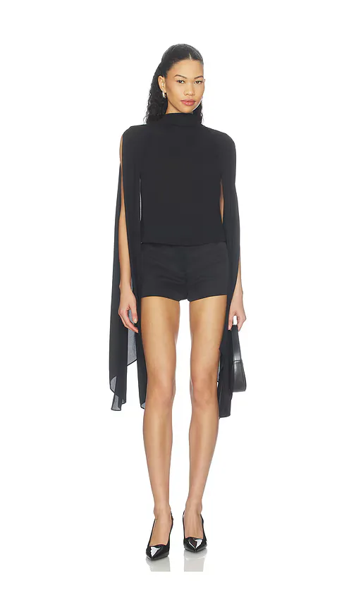 Georgette Cape Sleeve Top by LaPointe