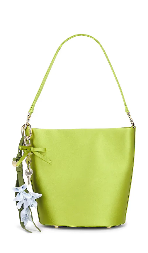 Satin Bucket Bag by self-portrait
