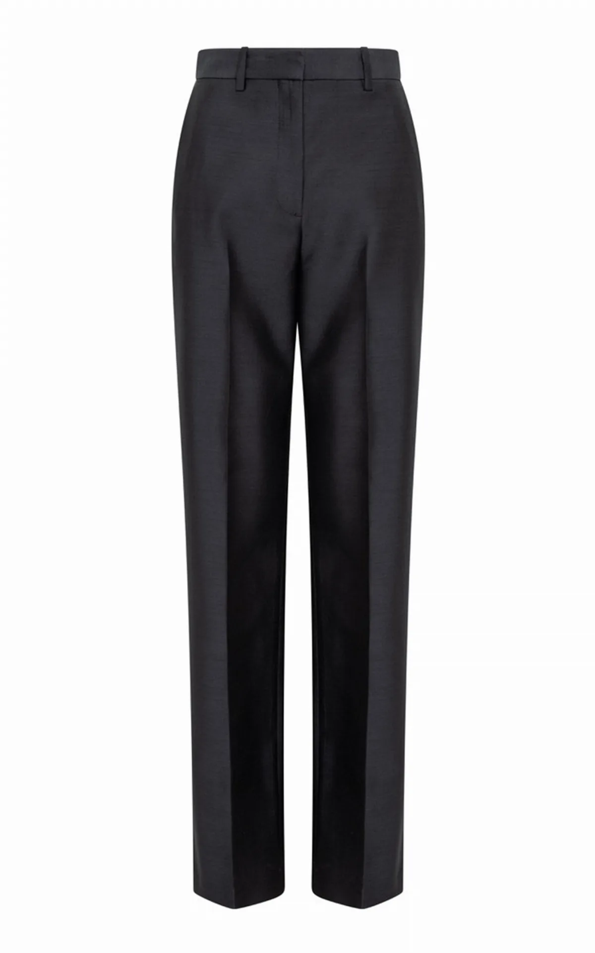 Nova Wool-Silk Straight-Leg Trousers by Heirlome