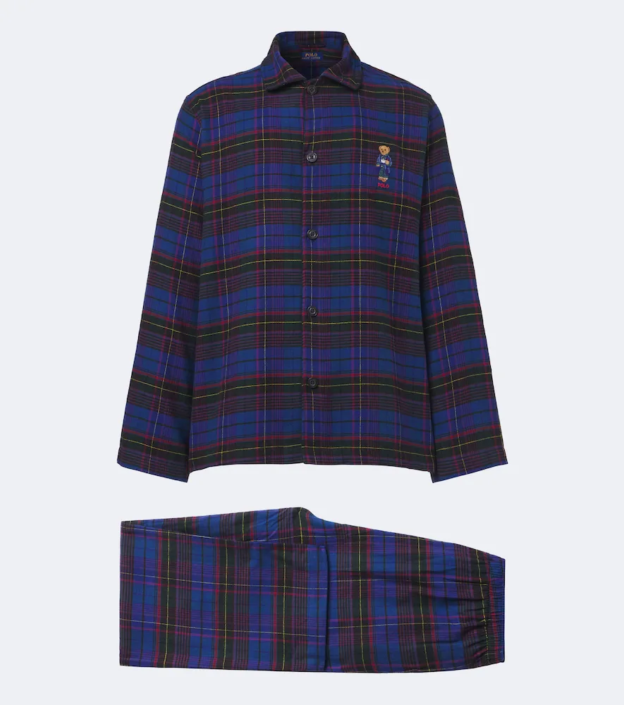 Polo Bear Plaid Cotton Flannel Pajamas by Polo Ralph Lauren