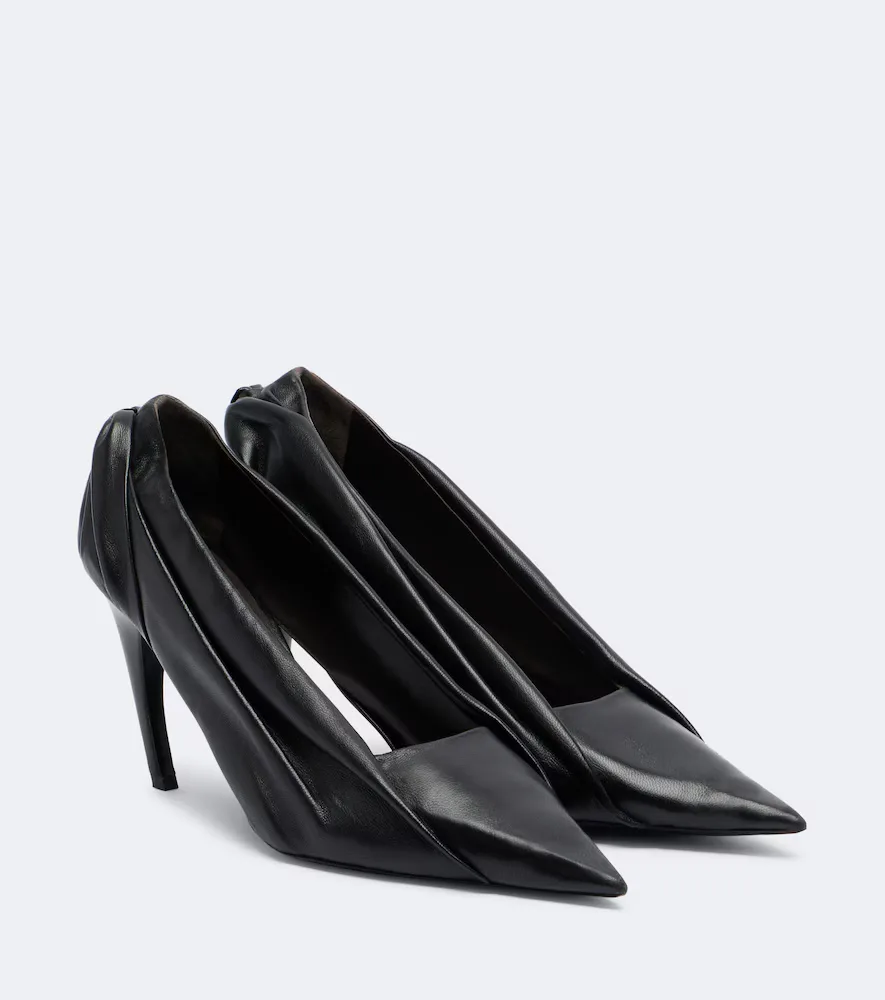 Eve Draped Leather Pumps by Khaite