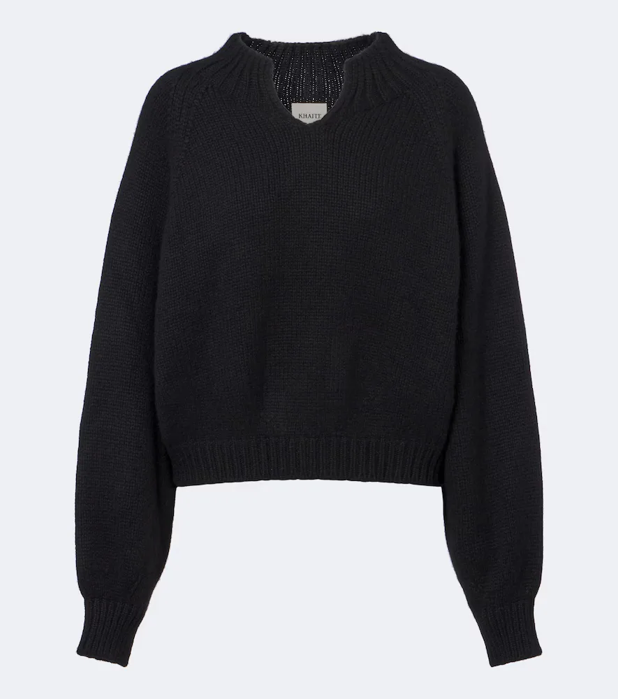 Cropped Cashmere Sweater by Khaite