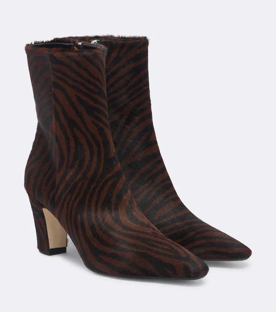 Maris Printed Calf Hair Ankle Boots by Aeyde