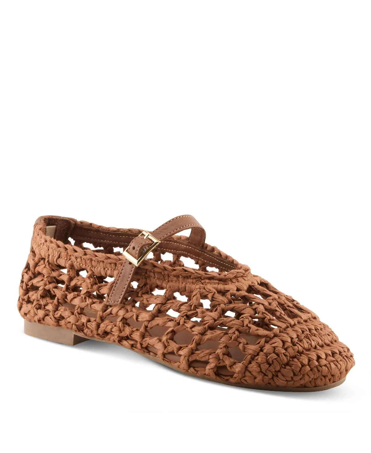 Thevineyard Ballet Flats with Crochet Knit Upper