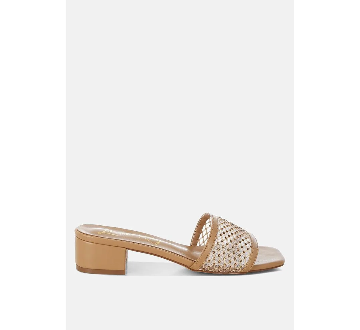 Kenzia Rhinestone Studded Slip-On Heels by London Rag