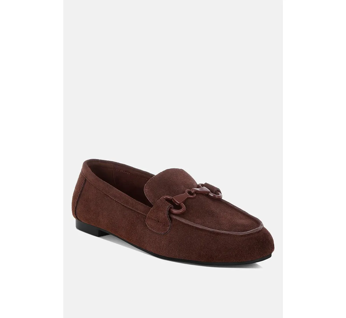 Awen Monochromatic Horsebit Real Suede Loafers by Rag & Co
