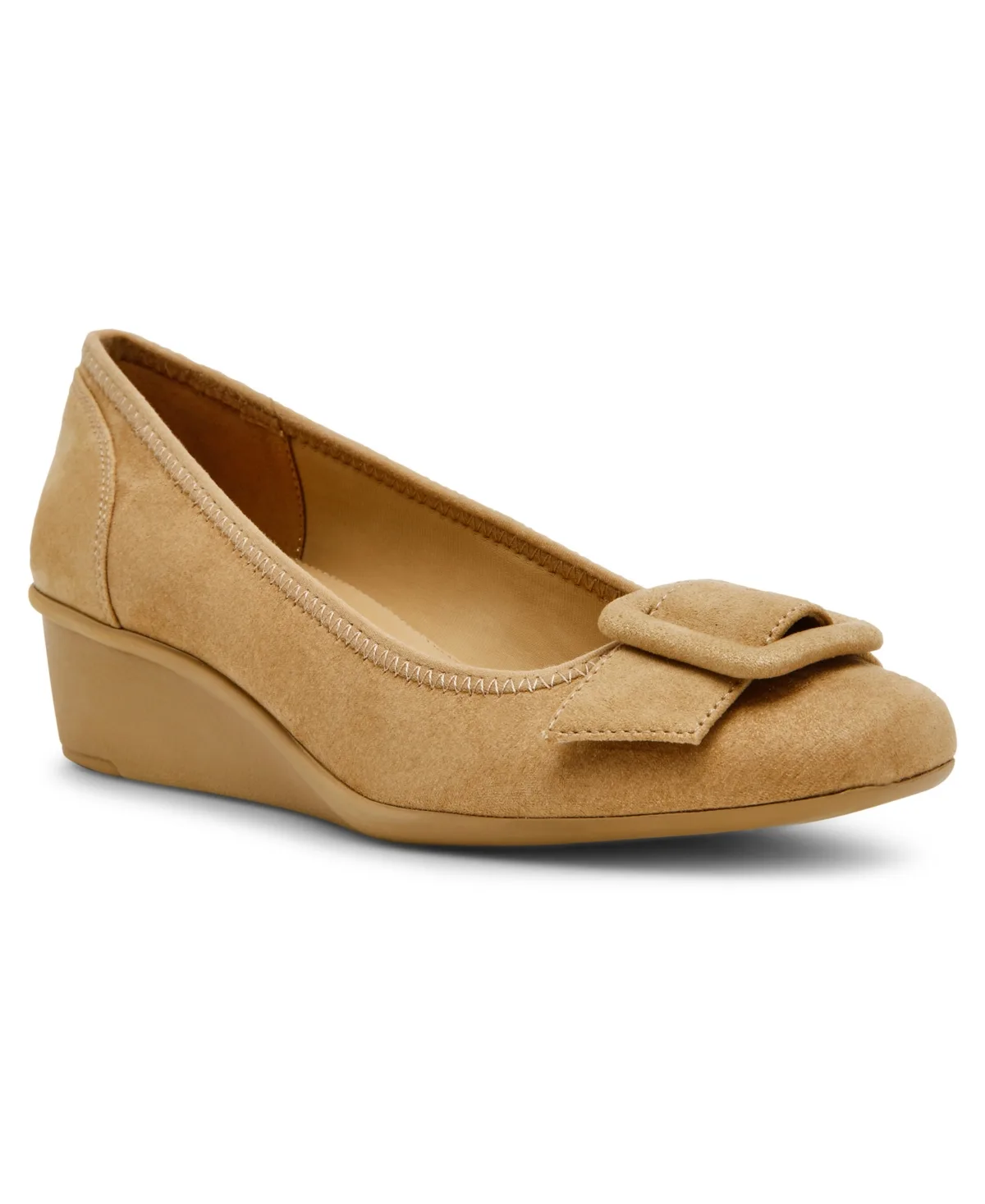Wyatt Buckle Wedge Pumps by Anne Klein