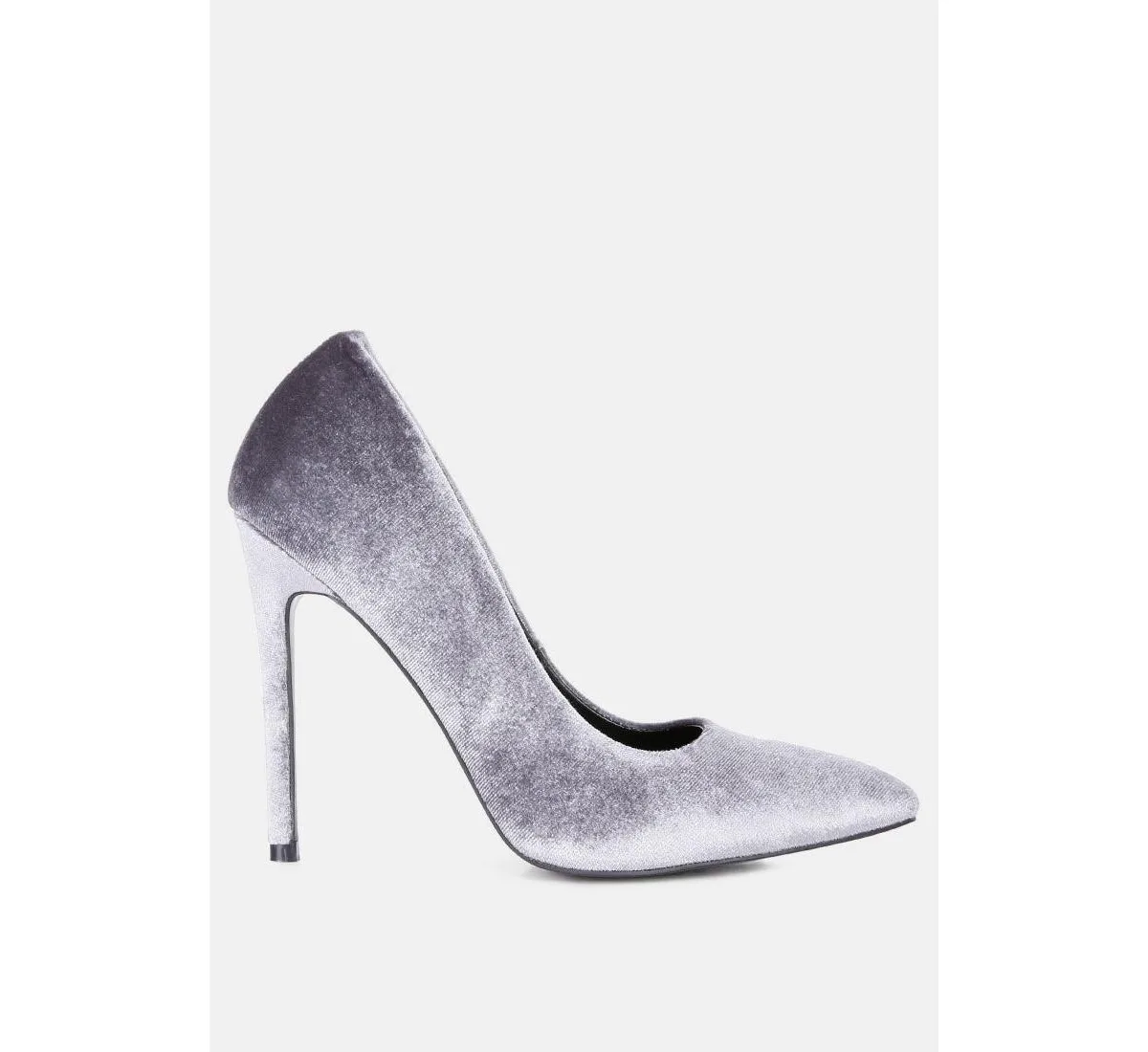 Janessa Velvet Stiletto Heel Pumps by London Rag