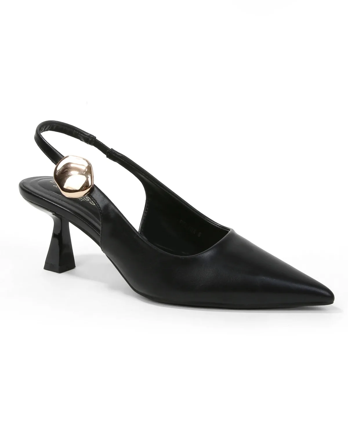 Felina Pointed Toe Slingback Pumps with Gold Ornament by Berness