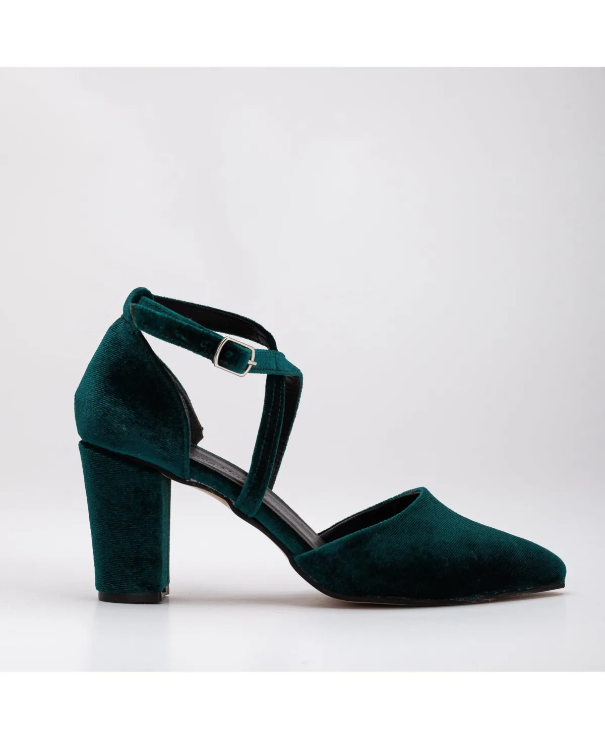 Sina Criss Cross High Block Heels by Forever & Always Shoes