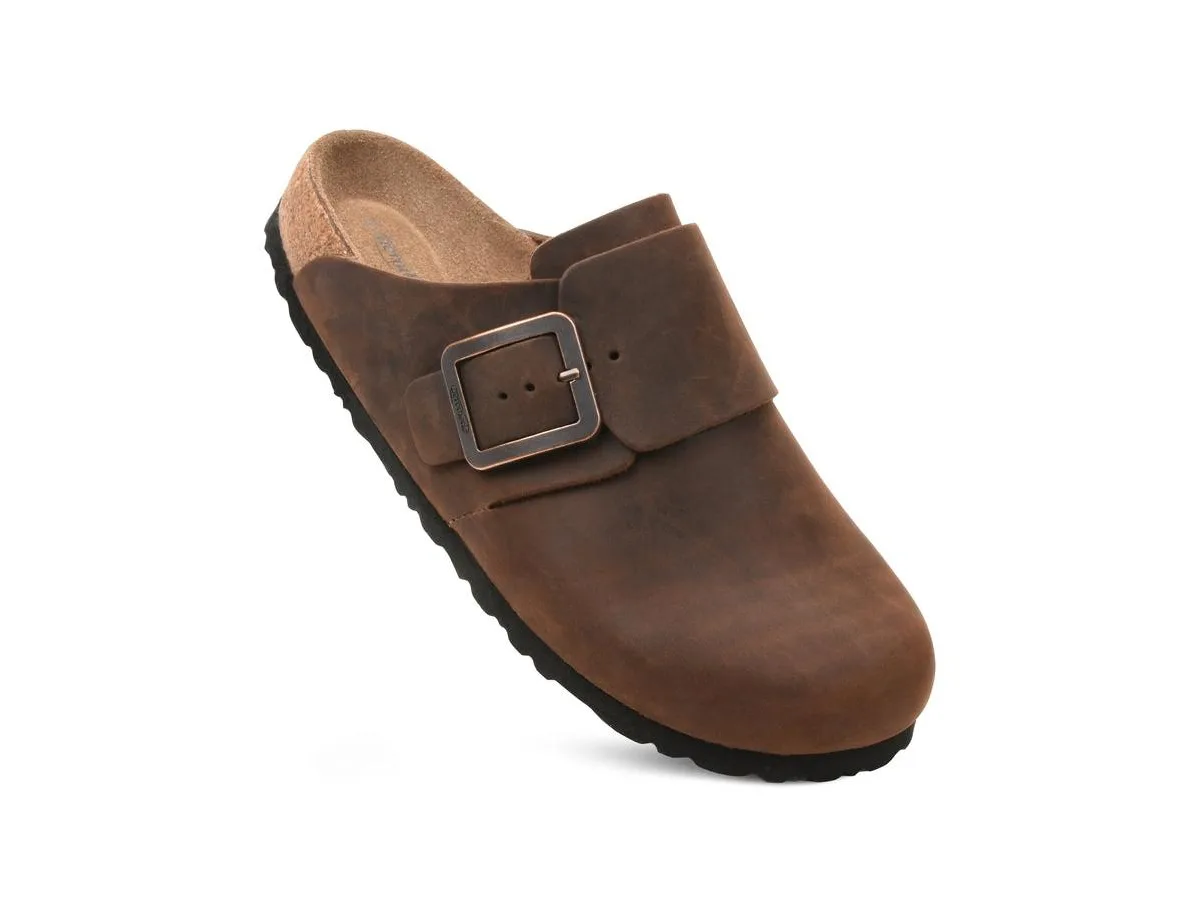 Dakota Genuine Leather Clogs with Arch Support by Aerothotic