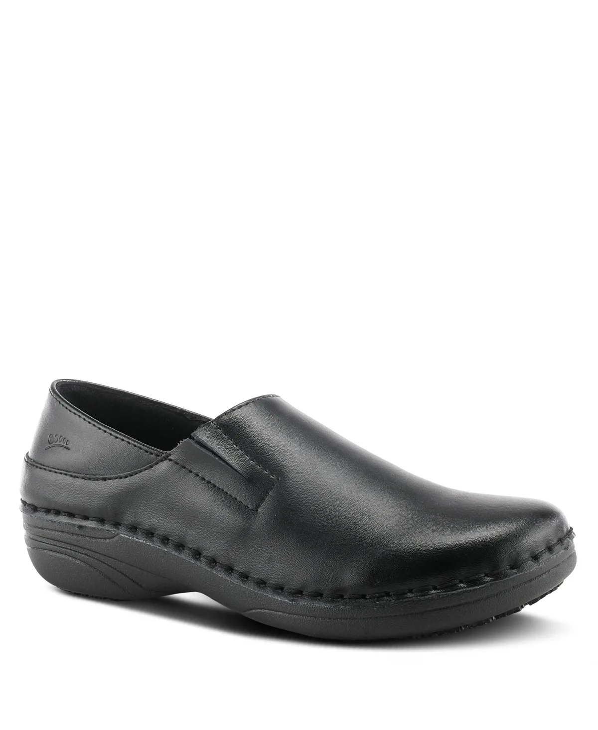 Azura Manila Leather Slip-On Work Loafer with Removable Insole and Skid-Resistant Sole by Spring Step