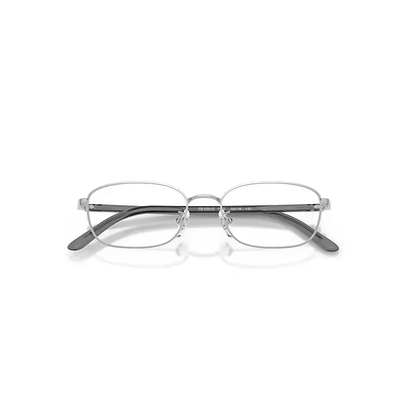 Rb6551d Optics Eyeglasses Transparent Dark Grey Frame Clear Lenses Polarized by Ray-Ban