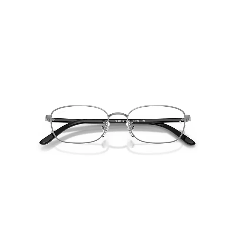 Rb6551d Optics Eyeglasses Black Frame Clear Lenses Polarized by Ray-Ban