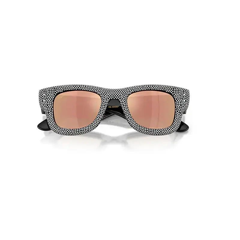 Wayfarer Puffer Crystal Pavè Edition Sunglasses Brown Lenses by Ray-Ban