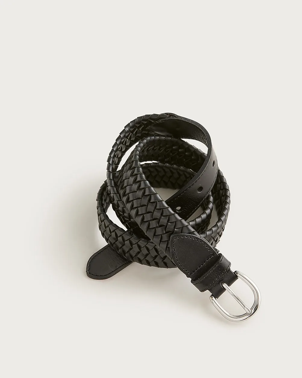 Woven Elasticated Italian Leather Belt by J.Crew