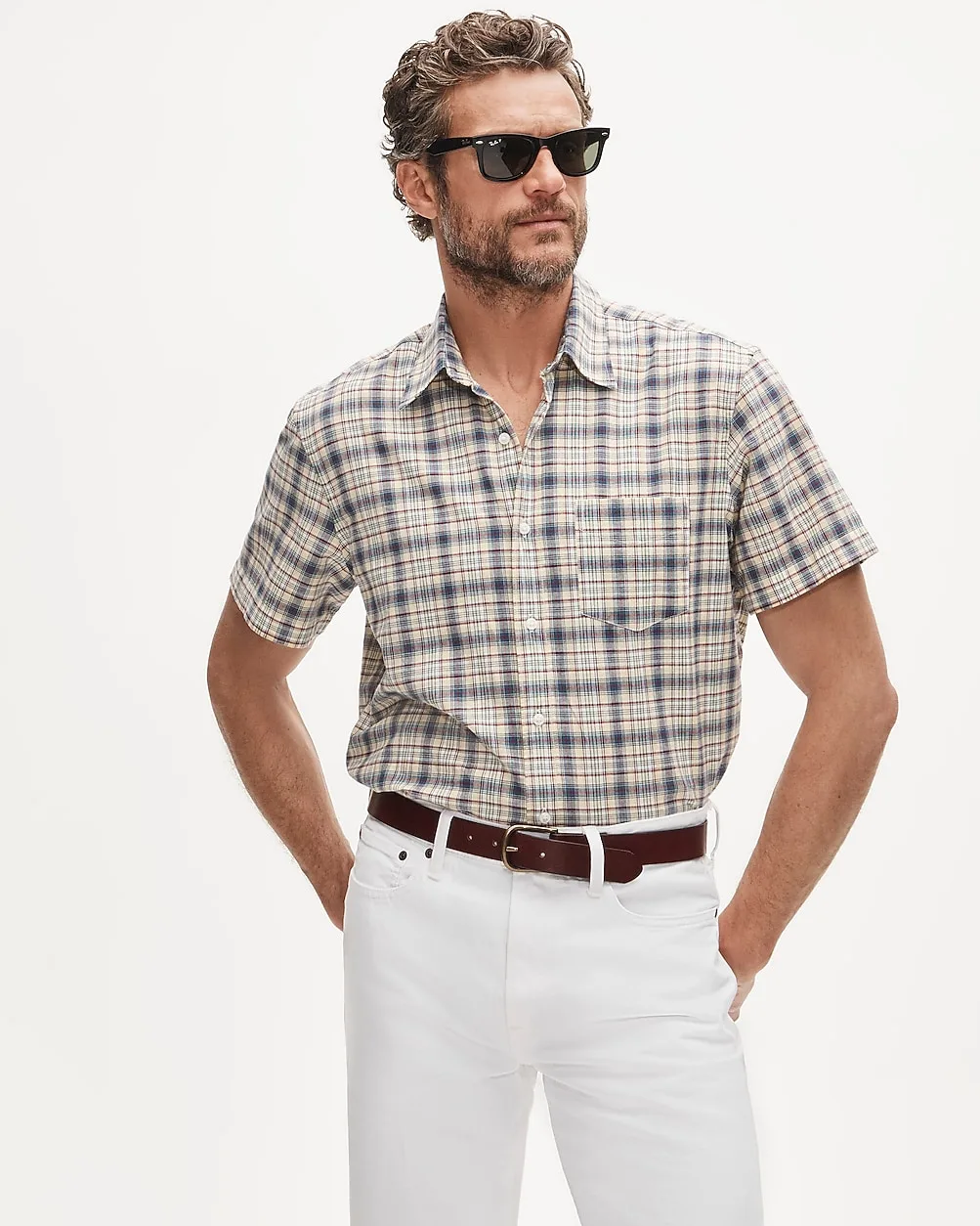 Short-Sleeve Shirt in Indian Madras Plaid by J.Crew