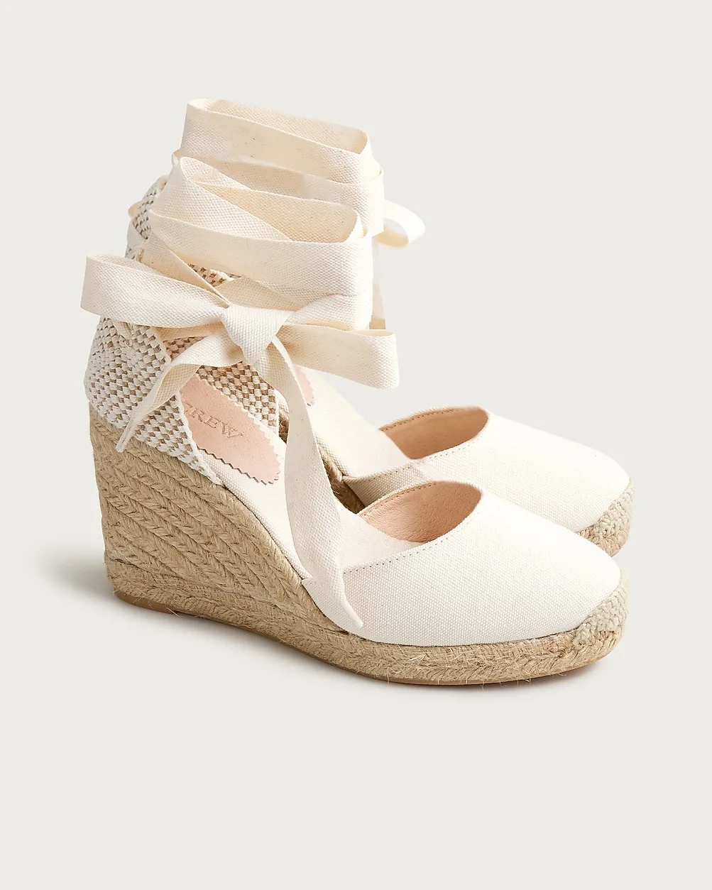 Made-in-Spain Lace-Up High-Heel Espadrilles by J.Crew