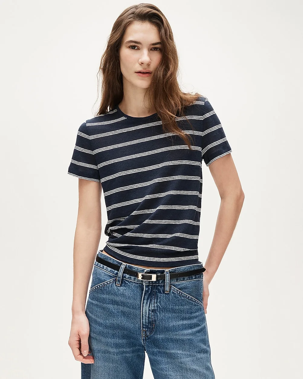 Relaxed Linen T-Shirt in Stripe