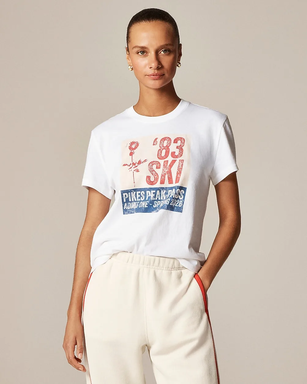 '83 Ski Graphic T-Shirt in Vintage Jersey by J.Crew