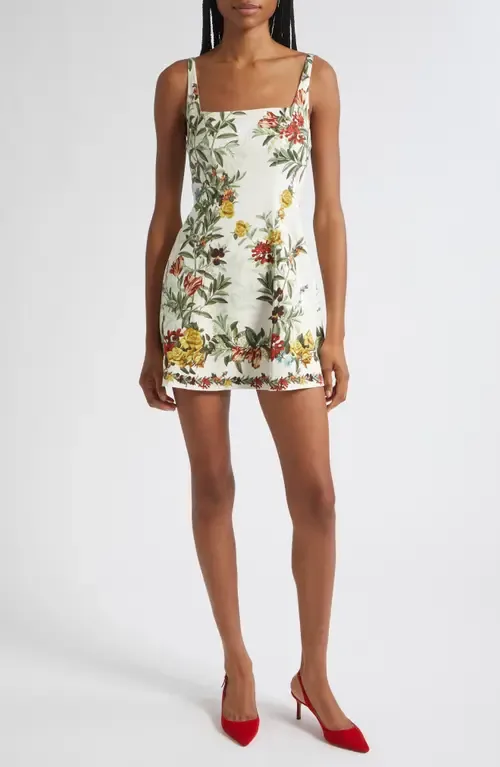 Julia Floral Print Sleeveless Minidress by ALICE + OLIVIA