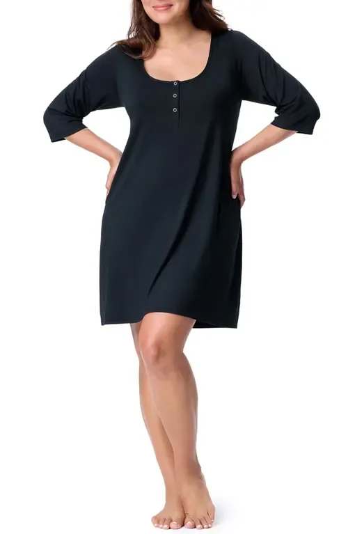 Maternity Sleep Henley Nightgown with Nursing Access by MOTHERHOOD MATERNITY