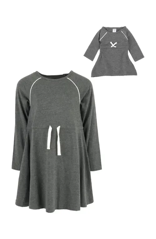 Bow Tie Dress with Matching Doll Dress by Leveret
