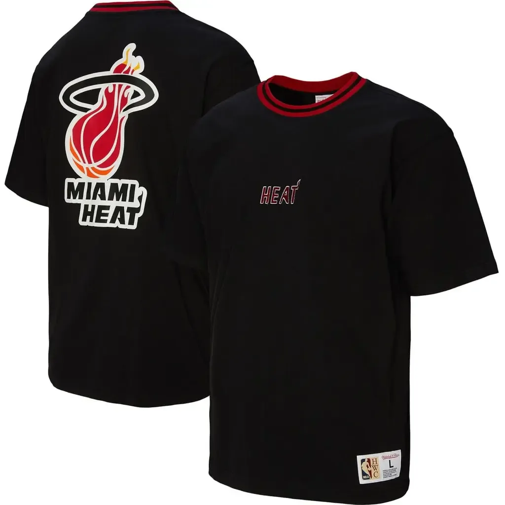 Miami Heat Playmaker Vintage Logo T-Shirt by Mitchell & Ness