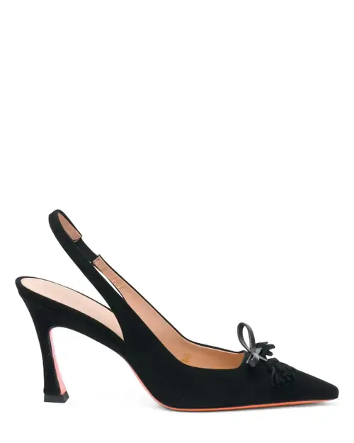 Suede High-Heel Slingback by Santoni
