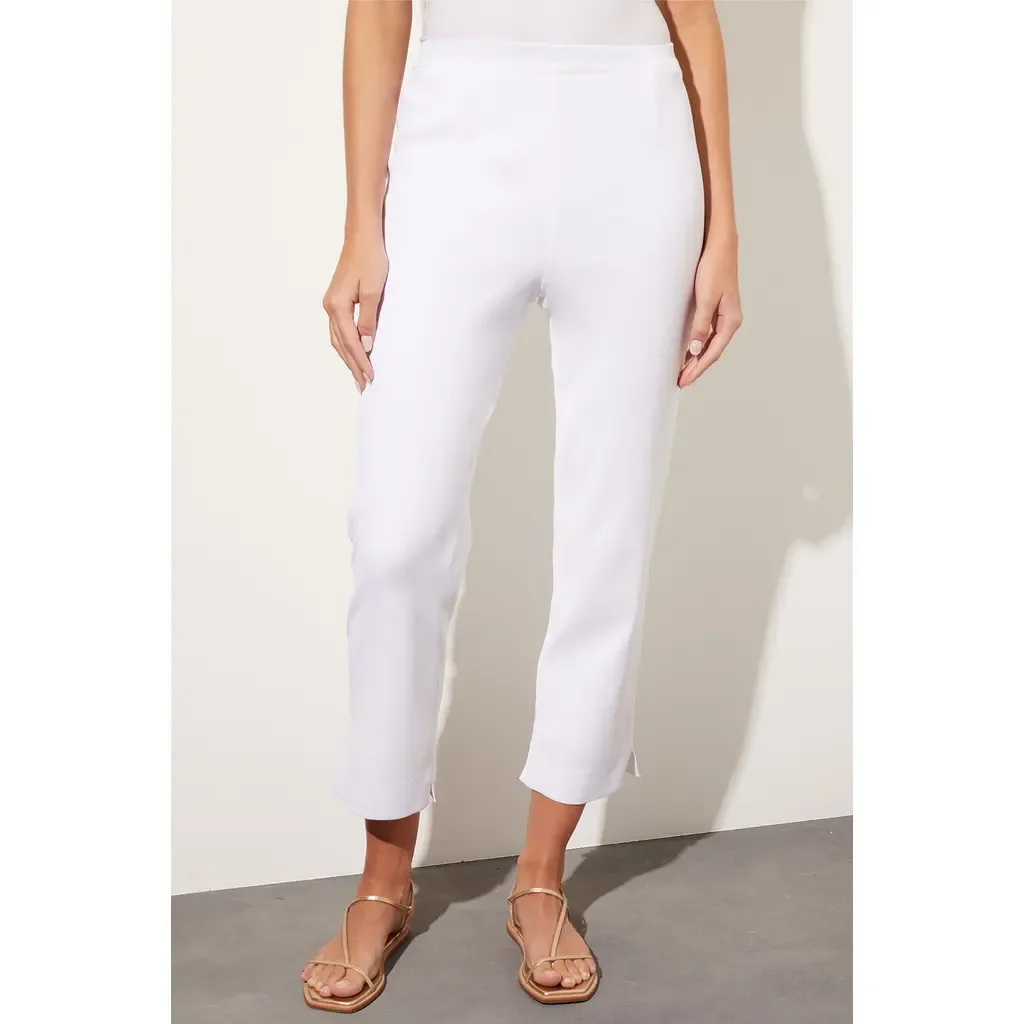 Knit Lined Straight Leg Ankle Pants by Ming Wang