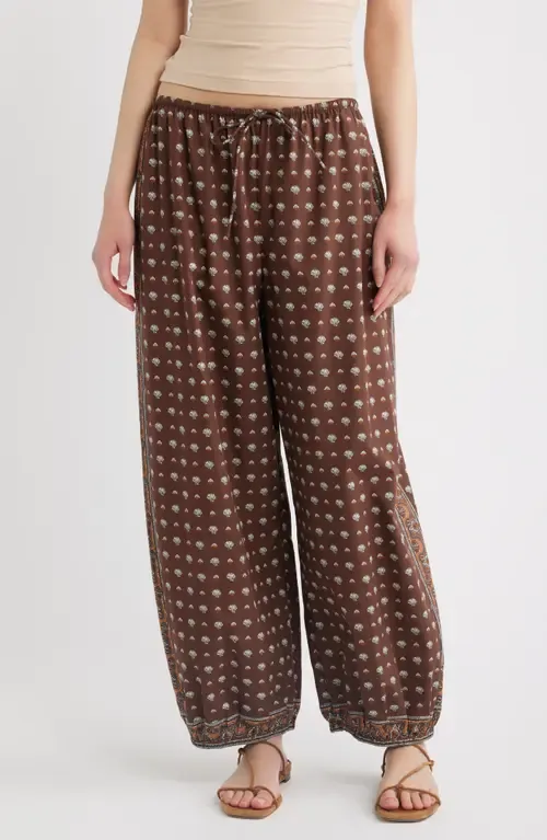 Yarrow Patterned Cotton Pants by DÔEN