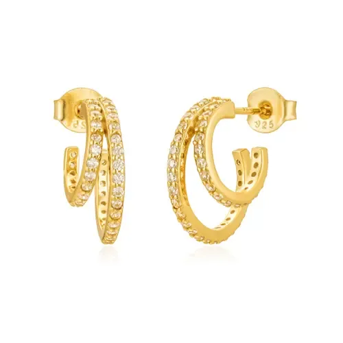 Hannah Crystal Mini Hoops by Untamed Petals