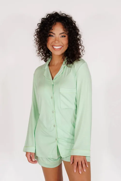 Long Sleeve & Short Pajama Set by In My Sundays